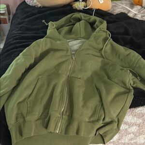 Green Zip-Up Hoodie
